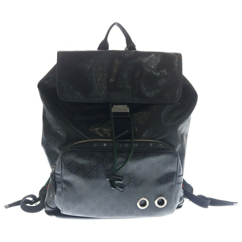 GUCCI(グッチ) GGインプリメ 総柄 バックパック リュックサック ブラック 269378【中古】【程度B】【カラーブラック】【取扱店舗BRING京都河原町店】|ブランド買取・販売 BRING
