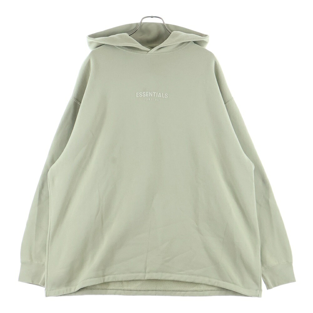FEAR OF GOD ESSENTIALS(フィアオブゴッド エッセンシャルズ) サイズ:S Felt Logo Hooded Sweatshirts フェルトロゴフーデットスウェットシャツ プルオーバースウェットパーカー ライトグリーン【中古】【程度B】【カラーグリーン】【取扱店舗渋谷】|ブランド買取・販売 BRING