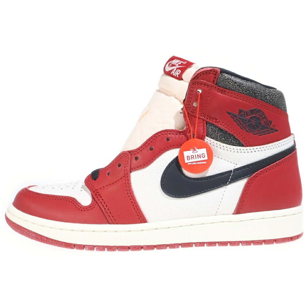 NIKE(ナイキ) 大きさ:27.0珊 AIR JORDAN 1 LOST \u0026 FOUND CHICAGO エアジョーダン1 ロスト ファウンド 風の強い町 ハイカットスニーカー 白いこと/赤いこと/黒いこと US9/27珊 DZ5485-612【新古品/中古】【度合いS】【色つや赤いこと】【取りまわしバス発着場BRING仙台店】