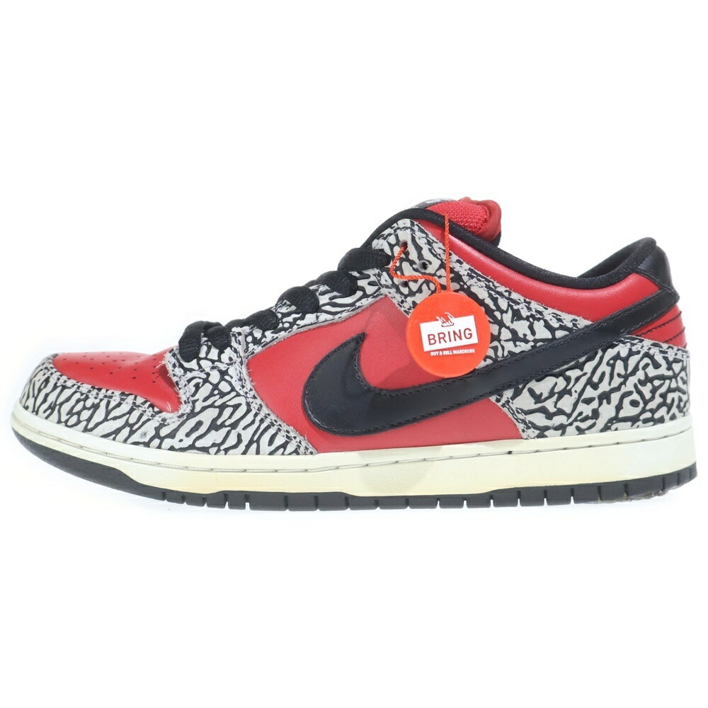 NIKE SB(ナイキエスビー) 大きさ:26.5珊 【褒めたたえる用 2012年製】12SS ×DUNK LOW PREMIUM シュプリーム ダンクロー セメント質 ローカットスニーカー 赤いこと US8.5/26.5珊 313170-600【中古】【度合いB】【色つや黒いこと】【取りまわしバス発着場BRING仙台店】