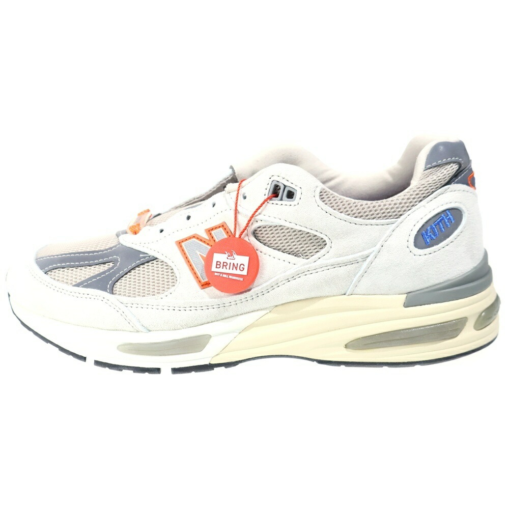New Balance(ニュー平衡にする) 大きさ:27.5珊 ×KITH U991KT2 口づけ マディソンスクエアガーデン 991V2 ローカットスニーカー 薄墨色/オレンジ色 US9.5/27.5珊【新古品/中古】【度合いS】【色つや薄墨色】【取りまわしバス発着場BRING KICKS】