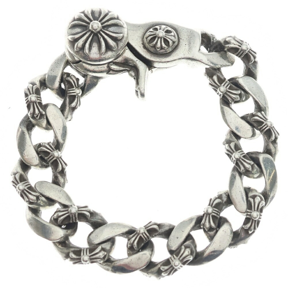 CHROME HEARTS(クロムハーツ) FNCY CHN LNK ファンシーリンククリップブレスレット 13繋がり しろがね色 BCA145【中古】【座標軸B】【色合いしろがね色】【取りまわしバス発着場BRING霊殿店】