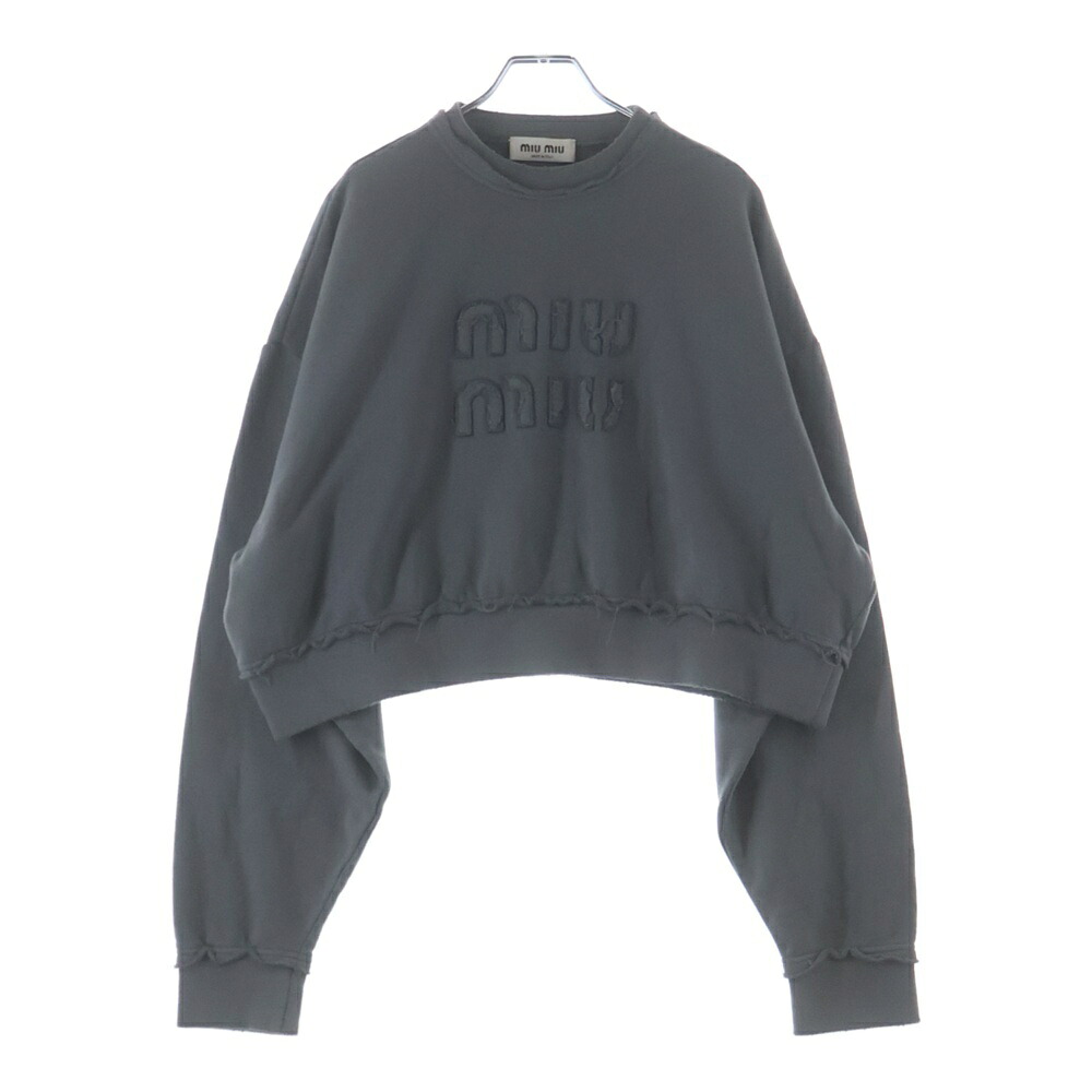 miumiu(ミュウミュウ) 大きさ:XS 23SS カットオフ 不都合製作 後染め ロゴタイプ 遊撃手丈 流汗 調教師 薄墨色 レディース MJL911【中古】【座標軸B】【色つや薄墨色】【取りまわしバス発着場BRING京都河原町店】