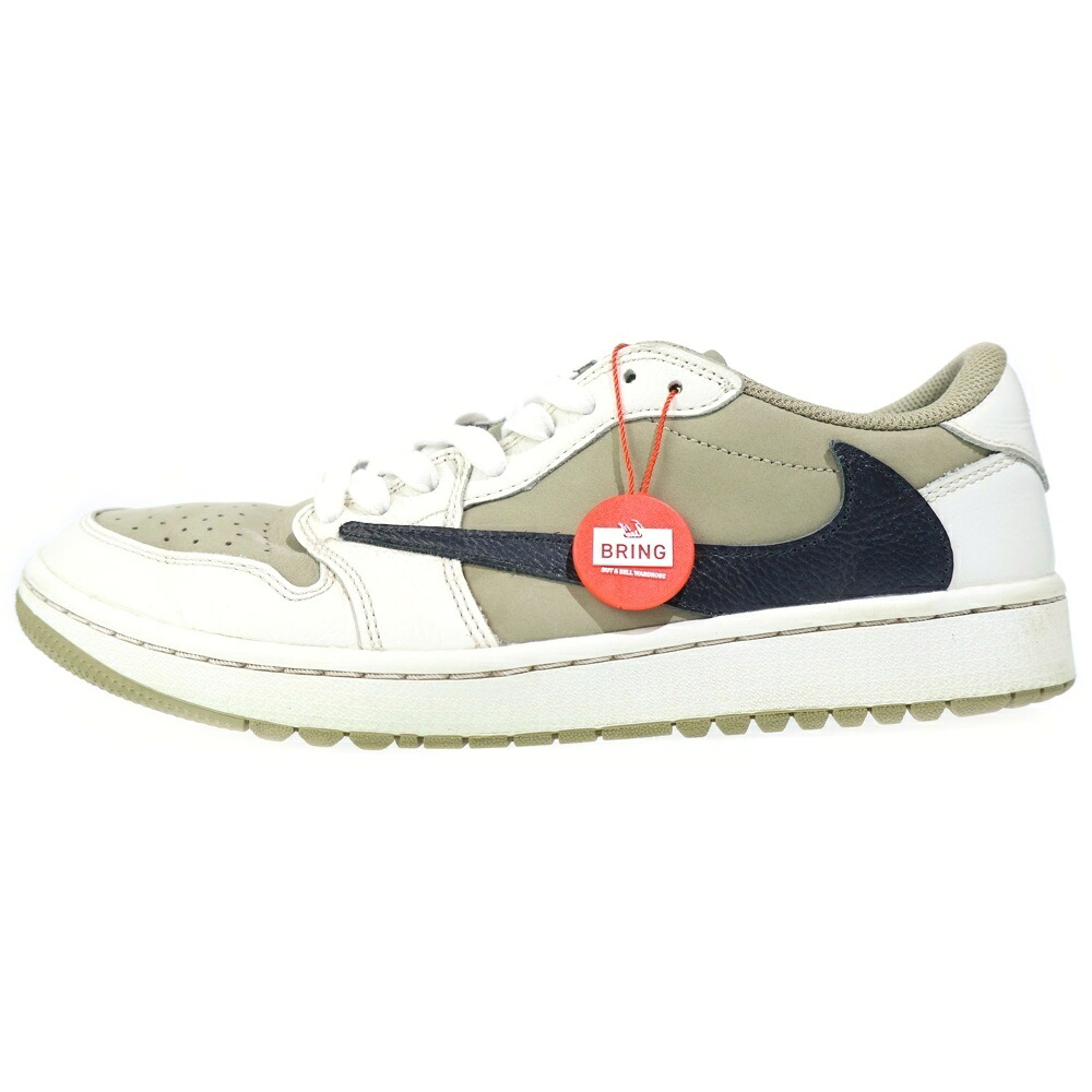 NIKE(ナイキ) 大いさ:27.5珊 ×Travis Scott Air Jordan 1 Low Golf NRG FZ3124-200 ×トラヴィススコット エアジョーダン1 置き目 ゴルフ オリーブ US9.5/27.5珊【中古】【座標軸B】【色合い緑であること】【取りまわしバス発着場BRING殿堂店】 スニーカー-靴