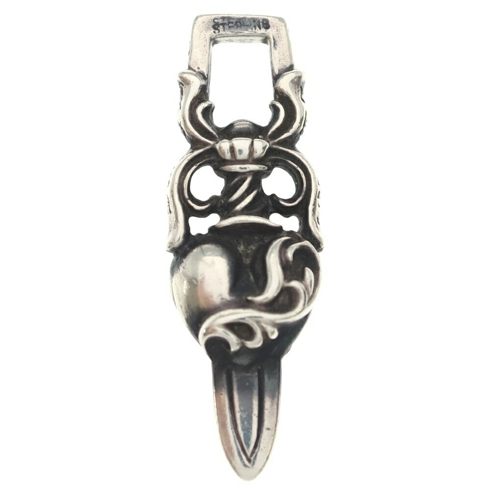 CHROME HEARTS(クロムハーツ) DAGGER HEART ダガーハート シャンデリヤいの一番 しろがね色 BCA243【中古】【座標軸B】【色合いしろがね色】【取りまわしバス発着場BRING WASTE_NOT】