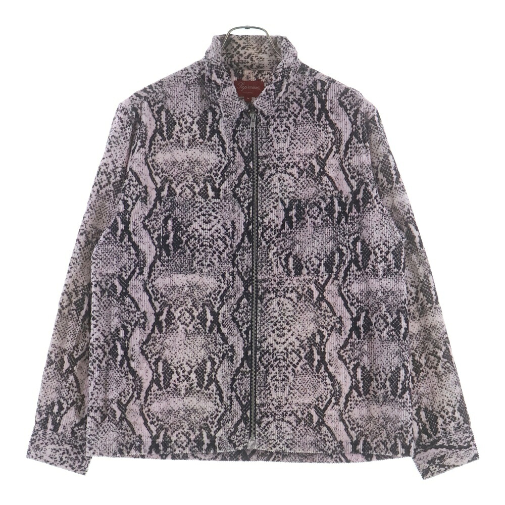 SUPREME(シュプリーム) サイズ:M 20AW Snakeskin Corduroy Zip Up Shirt スネークスキン ジップアップ コーデュロイジャケット ピンク【中古】【程度A】【カラーピンク】【取扱店舗渋谷】｜ブランド買取・販売　BRING