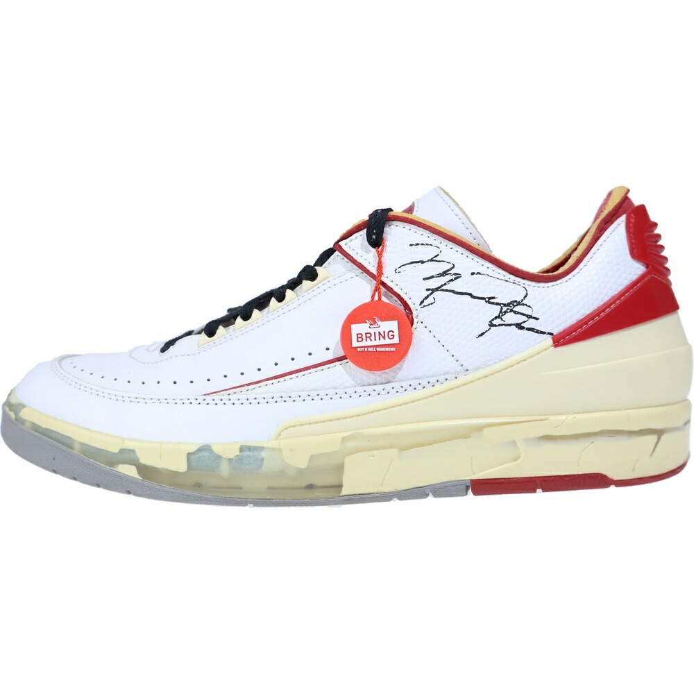 NIKE(ナイキ) 大いさ:31.0糎 ×OFF-WHITE AIR JORDAN 2 RETRO LOW SP 象牙色 エアジョーダン2 ローカットスニーカー US13/31糎 白いこと/赤いこと DJ4375-106【中古】【座標軸B】【色合い白いこと】【取りまわしバス発着場BRING KICKS】