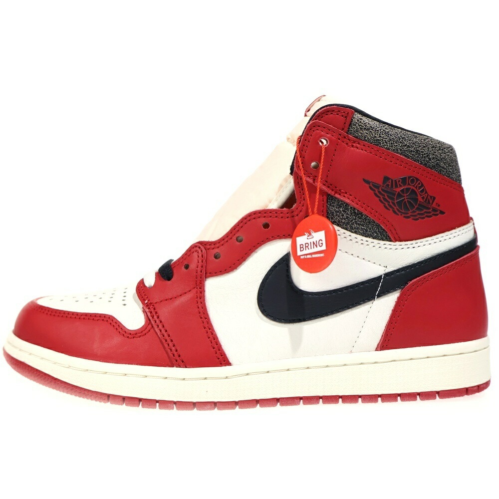 NIKE(ナイキ) 大きさ:27.5珊 AIR JORDAN 1 LOST \u0026 FOUND CHICAGO エアジョーダン1 ロスト ファウンド 風の強い町 ハイカットスニーカー 白いこと/赤いこと/黒いこと US9.5/27.5珊 DZ5485-612【新古品/中古】【度合いS】【色つや赤いこと】【取りまわしバス発着場BRING KICKS】