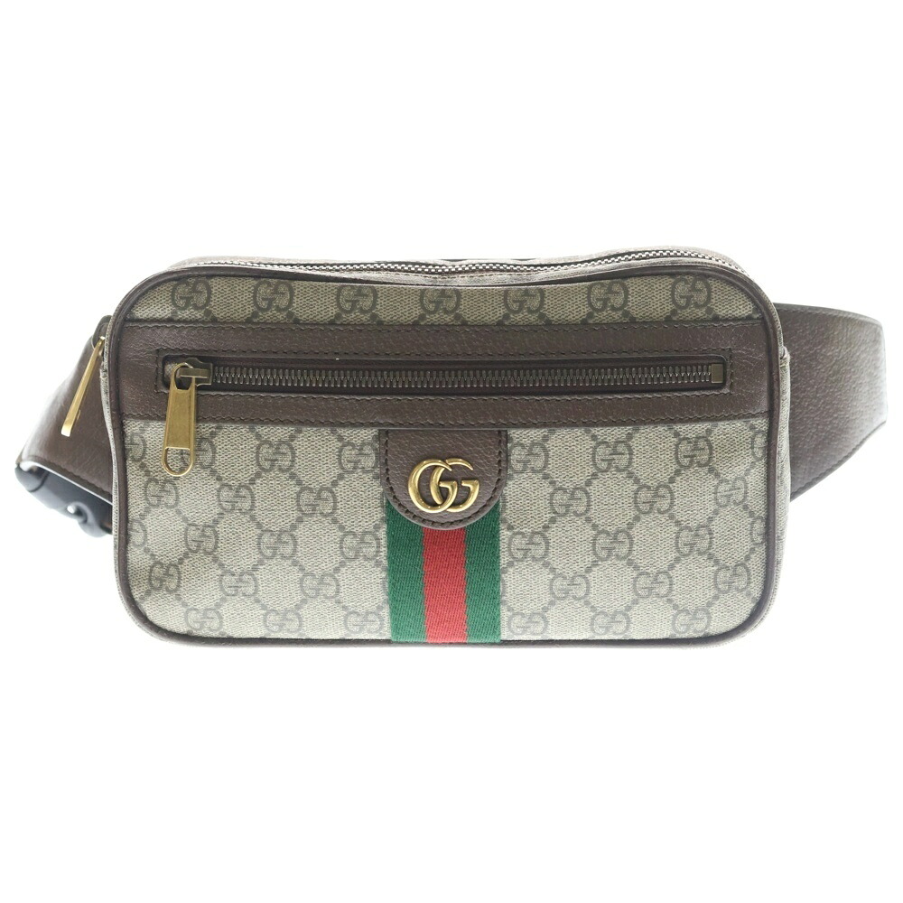 GUCCI(グッチ) 大きさ:- GGスプリーム オフィディア シェリー酒伝達ルート クロスボディバッグ 酉の方角 ショルダーバッグ ベージュ PVC×なめし革 574796 ゴールド金具【中古】【度合いA】【色つやベージュ】【取りまわしバス発着場BRING WASTE_NOT】