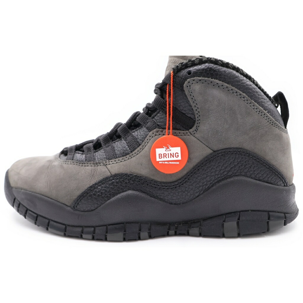 NIKE(ナイキ) 大きさ:27.0糎 AIR JORDJORDAN DARK SHADOW 310805-002 エアジョーダン10 ダークシャドウ ハイカットスニーカー シューズ 黒いこと/薄墨色 US9/27糎【中古】【座標軸B】【色合い黒いこと】【取りまわしバス発着場BRING福岡天神店】