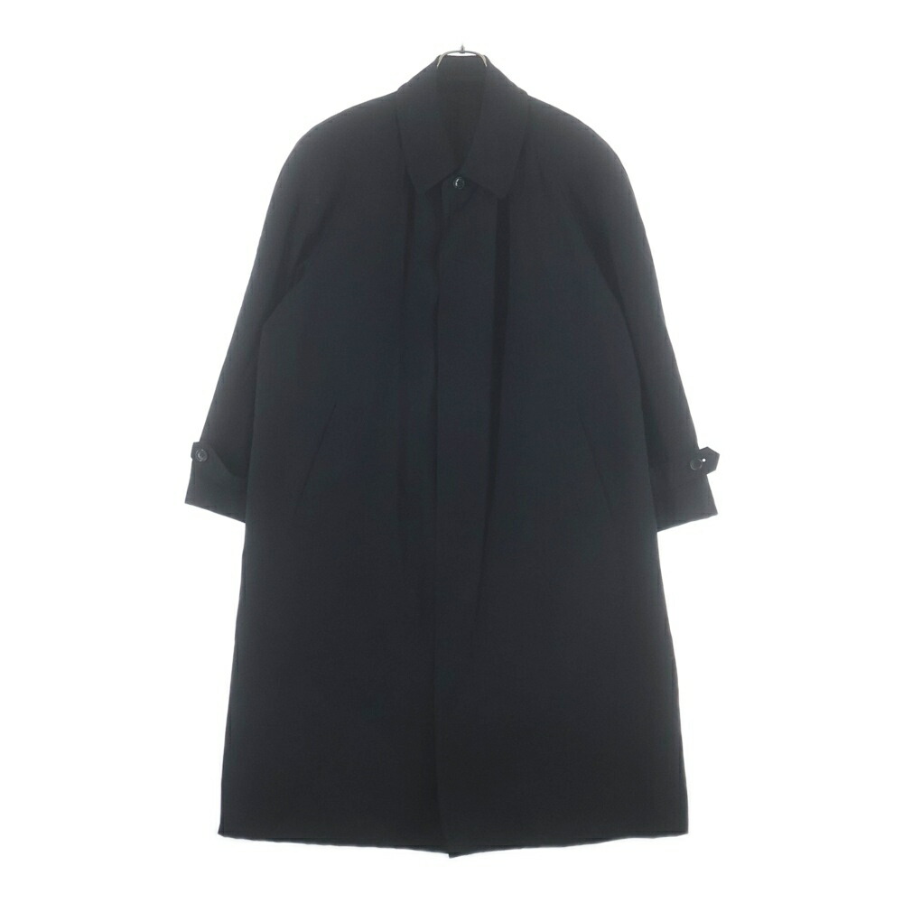 COMME des GARCONS HOMME(コムデギャルソンオム) 大きさ:S 90AW ARCHIVE ステンカラー ラグラン捩り ノーベント 名取り草引きあげる ウールロングコート 黒いこと HC-05007S アーカイブ【中古】【座標軸B】【色合い黒いこと】【取りまわしバス発着場AWESOME原宿店】