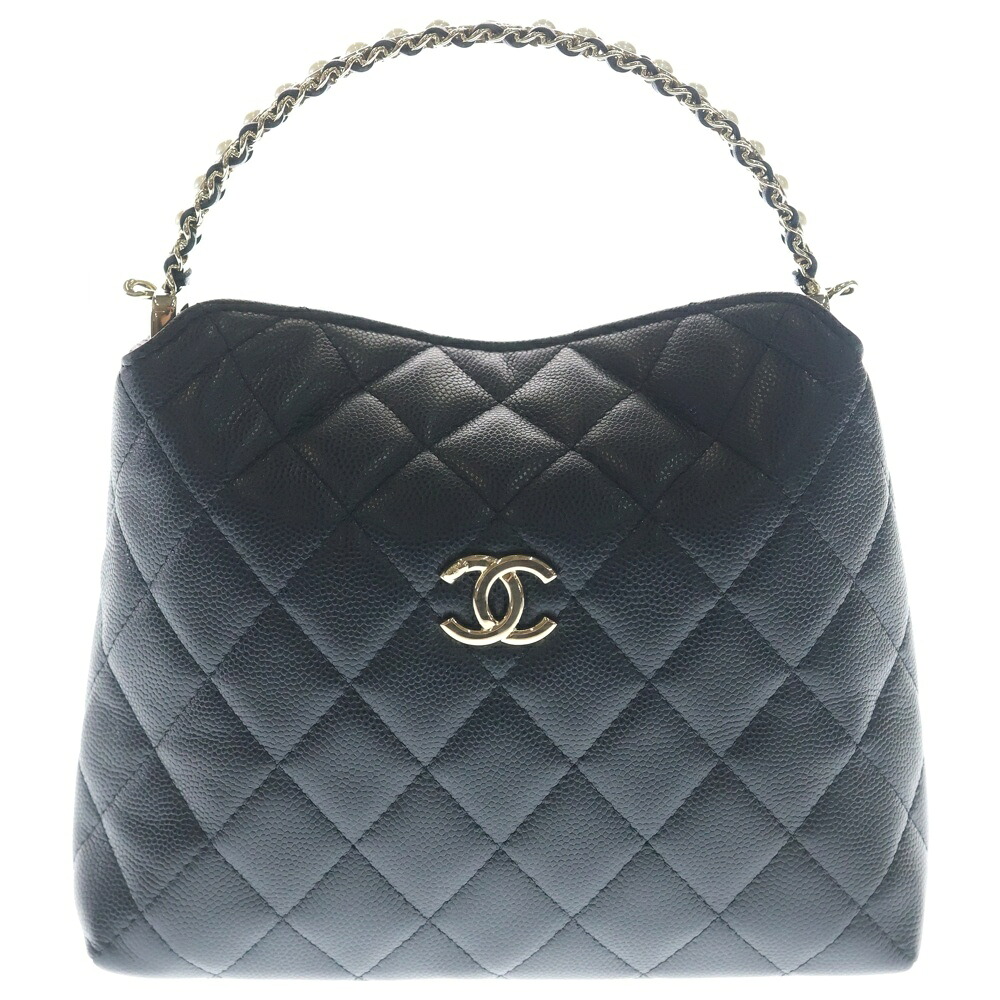 CHANEL(シャネル) とっ始め手持ち部分 チェーン店クラッチペダル ショルダーバッグ ミニ御徒面子 チェーン店御徒面子 黒いこと キャビアひと肌 AP4066 ゴールド金具【中古】【度合いA】【色つや黒いこと】【取りまわしバス発着場BRING：RED新宿東口店】