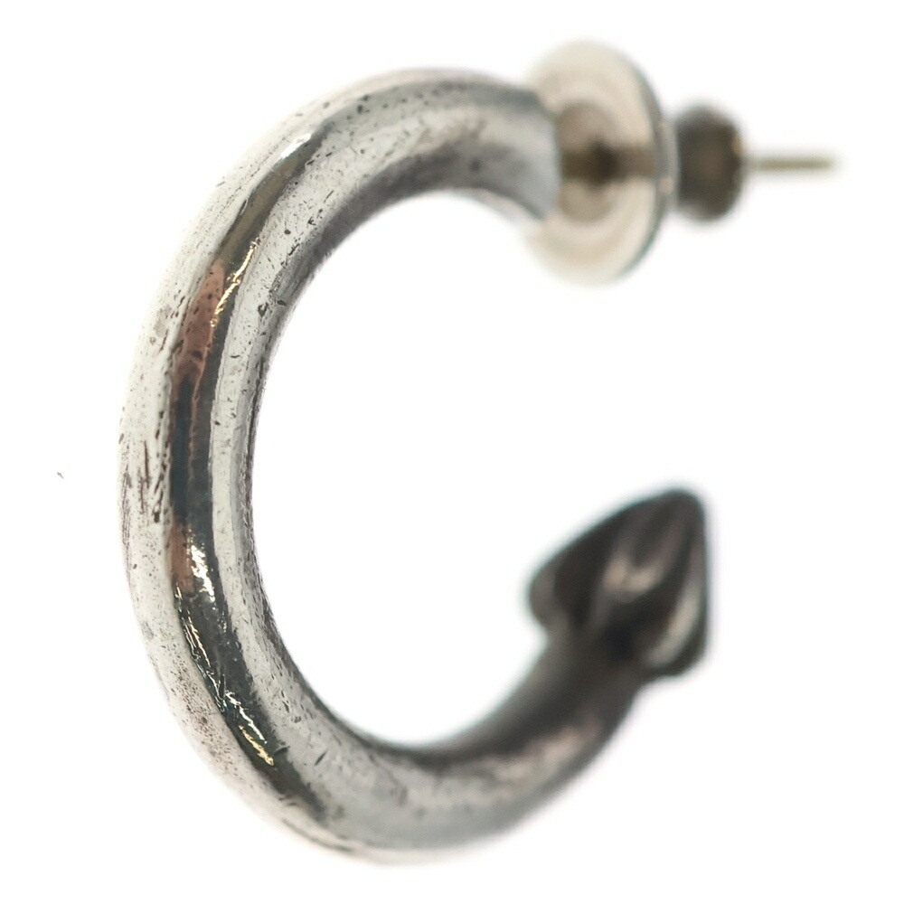 CHROME HEARTS(クロムハーツ) HOOP PLAIN 飾り気の無い フープピアス しろがね色 BCA101【中古】【座標軸B】【色合いしろがね色】【取りまわしバス発着場BRING仙台店】