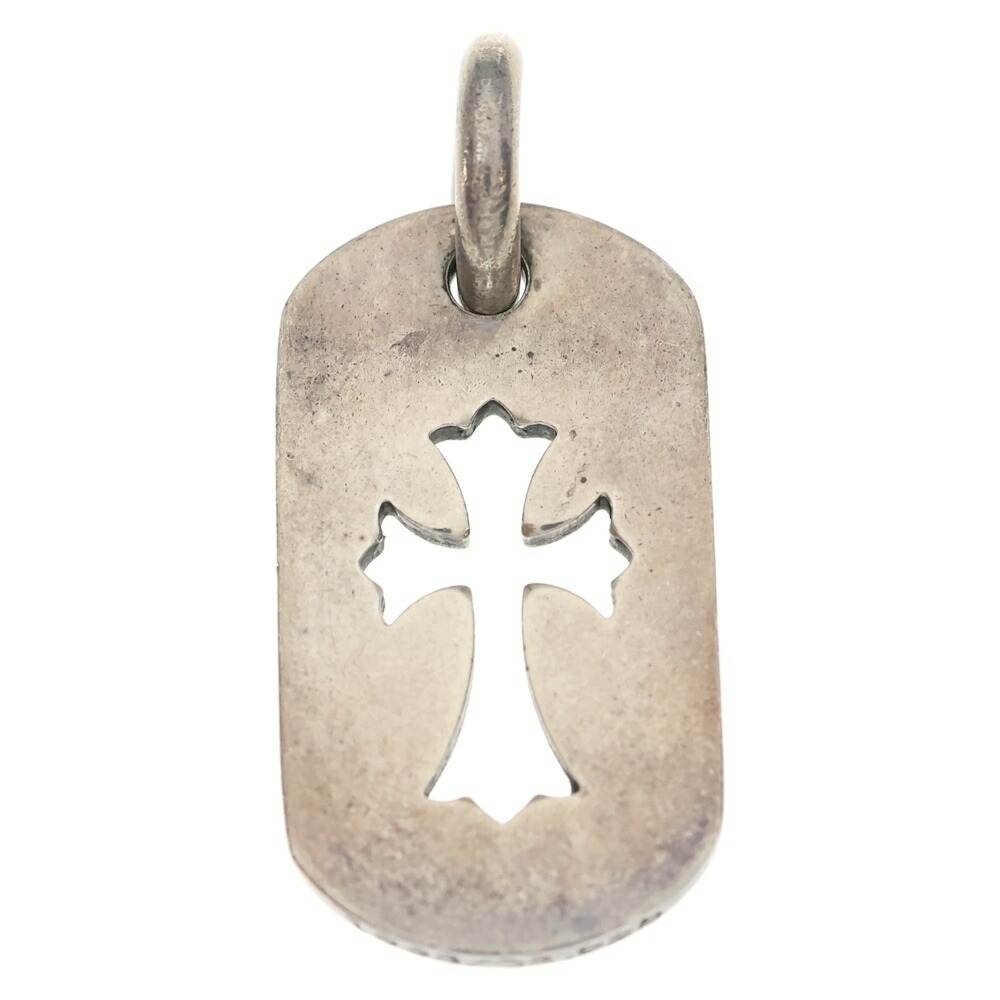CHROME HEARTS(クロムハーツ) D TAG SML CO CRS カットアウトクロスドッグタグ スモールドッグタグネックレストップ【中古】【座標軸B】【色合いしろがね色】【取りまわしバス発着場OneStyle原宿店】