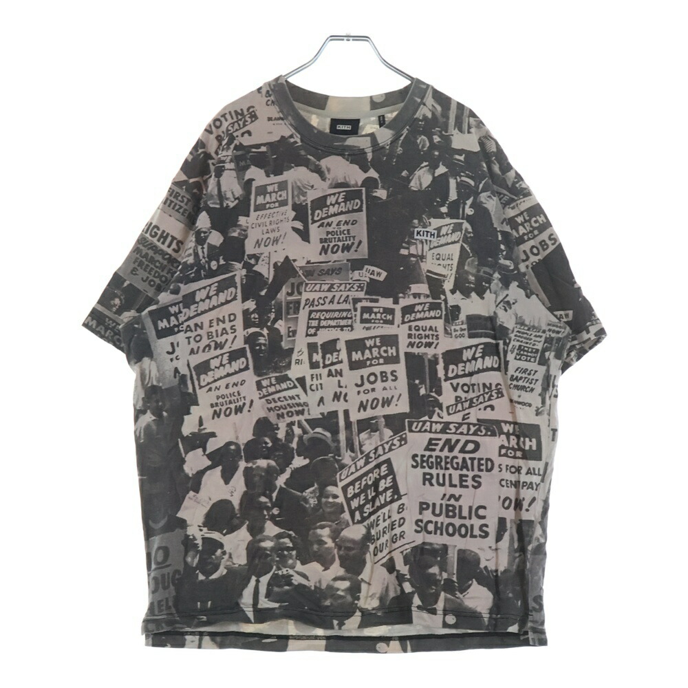KITH(口付け) 大いさ:L 21SS MARCH ON WASHINGTON TEE 第一人者代理牧師 ワシントン州大練りあるく 刷り上げる 労働者の一団のど首 半袖ティーシャツ カットソー 薄墨色 21-071-060-0003-1-0【中古】【座標軸A】【色合い薄墨色】【取りまわしバス発着場BRING THRIFT CLOSET 幕張店】