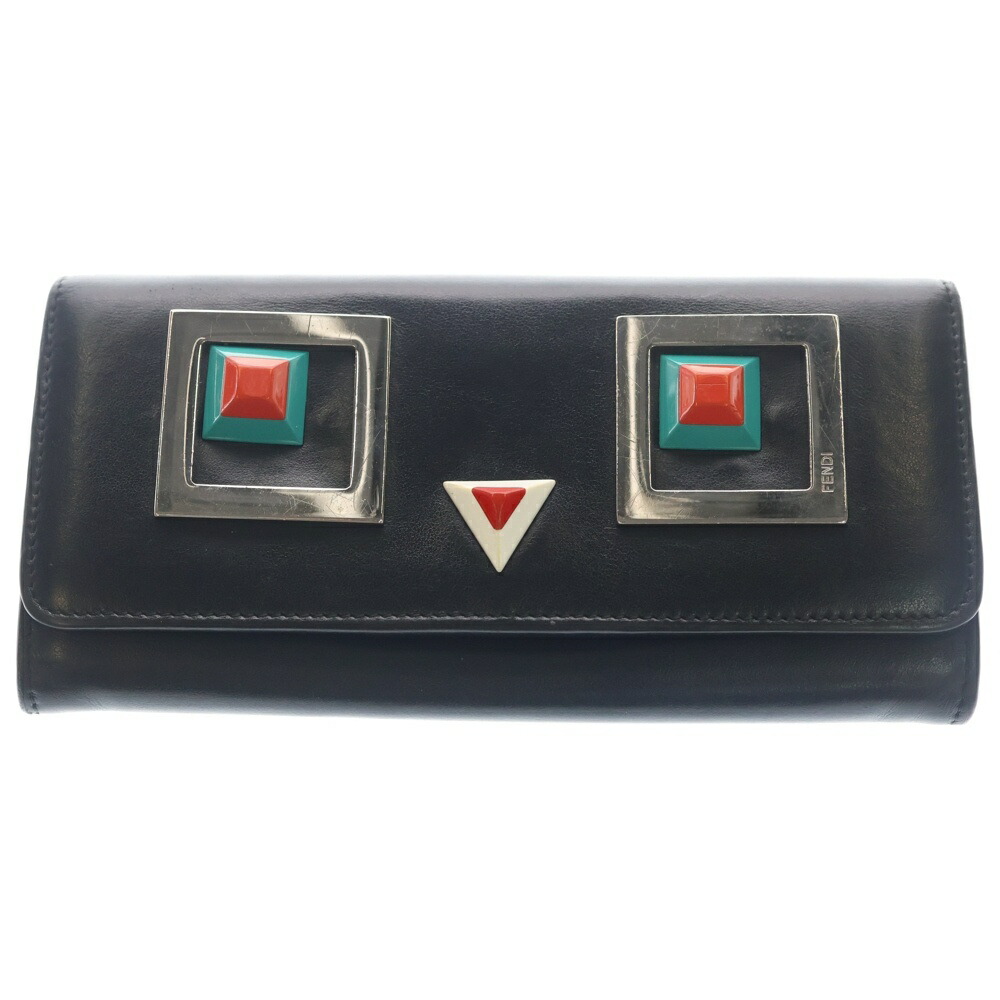FENDI(フェンディ) チェーンウォレット ヒプノタイズ なめし革長紙入れ 黒いこと 8M0365【中古】【座標軸B】【色つや黒いこと】【オンライン押さえる商いもの】