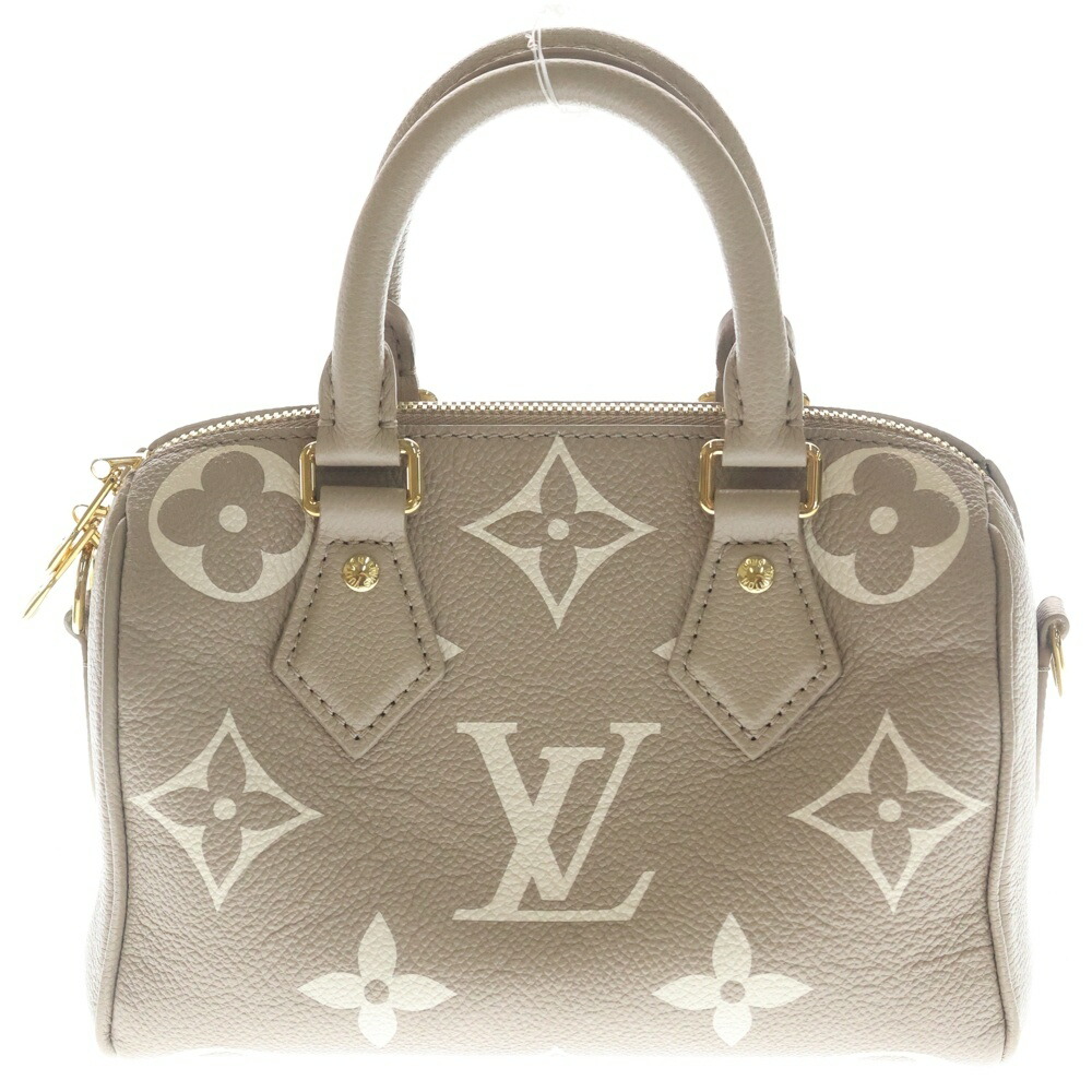 LOUIS VUITTON(ルイヴィトン) 大きさ:- モノグラムアンプラント スピーディ・バンドリエール20 2WAY御徒面子 ハンドバック ミニボストンバッグ ショルダーバッグ M46575 ゴールド金具【中古】【度合いB】【色つやベージュ】【取りまわしバス発着場渋谷】