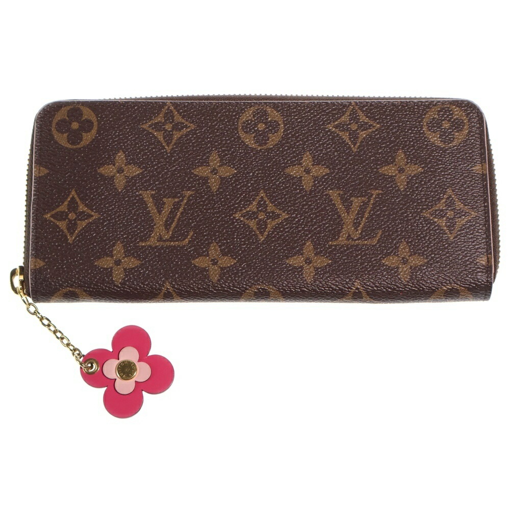 LOUIS VUITTON(ルイヴィトン) 大きさ:- モノグラム ポルトフォイユ・クレマンス 御花引きつける ロングウォレット 長紙入れ 歌留多入れもの 赤銅色 PVCなめし革 M64201 ゴールド金具【中古】【座標軸B】【色つや赤銅色】【取りまわしバス発着場BRING京都河原町店】