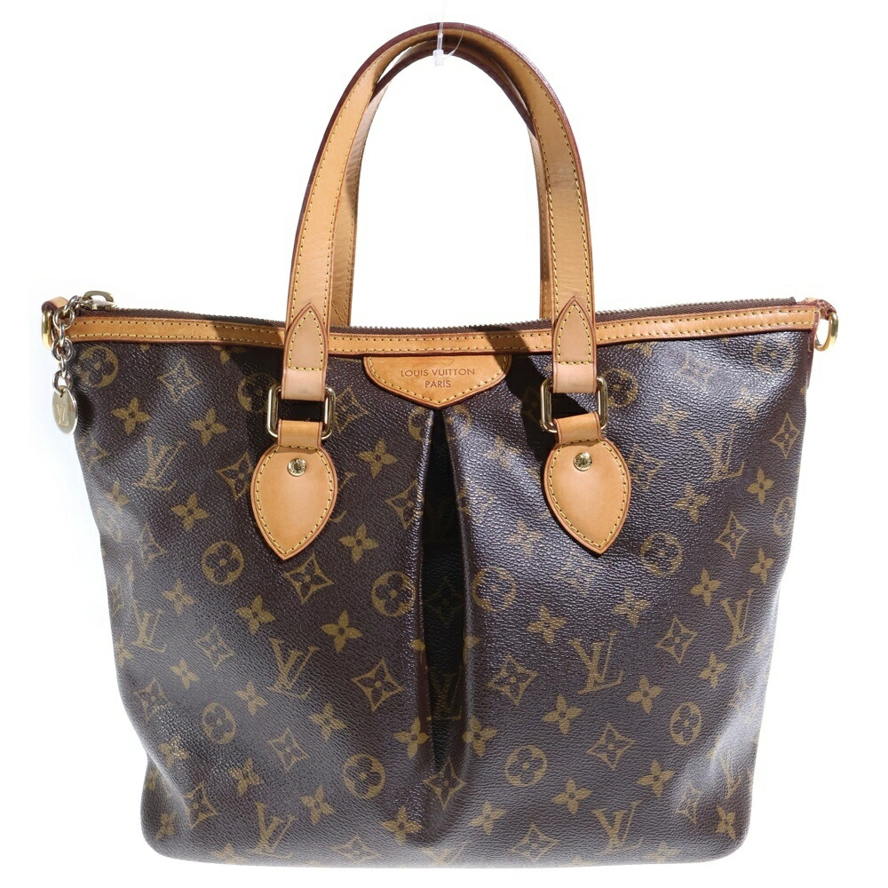 LOUIS VUITTON(ルイヴィトン) サイズ:- モノグラム パレルモPM トートバッグ ハンドバッグ ワンショルダーバッグ ブラウン レザー×PVC M40145 ゴールド金具【中古】【程度B】【カラーブラウン】【取扱店舗BRING京都河原町店】