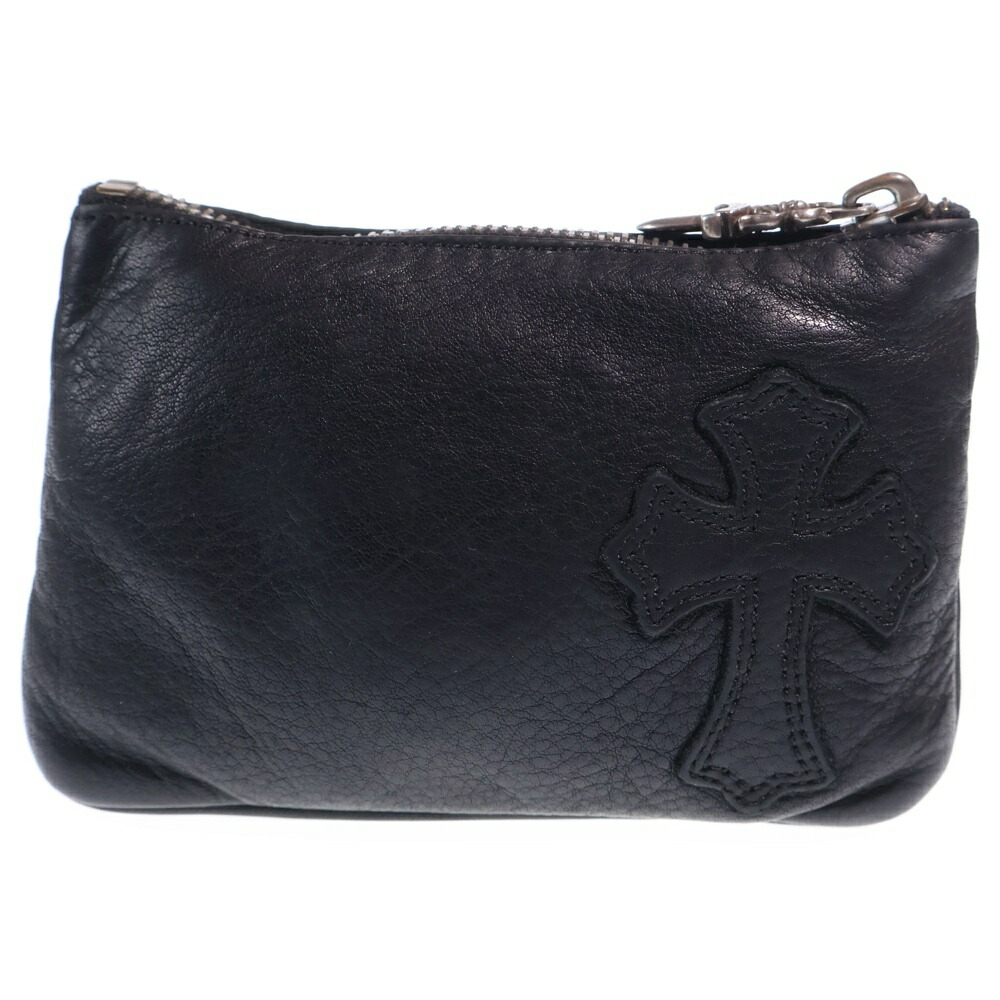 CHROME HEARTS(クロムハーツ) ZPR CHNG PURSE チェンジパース クロスパッチダガージップコインケース【中古】【座標軸B】【色合いしろがね色】【取りまわしバス発着場OneStyle原宿店】