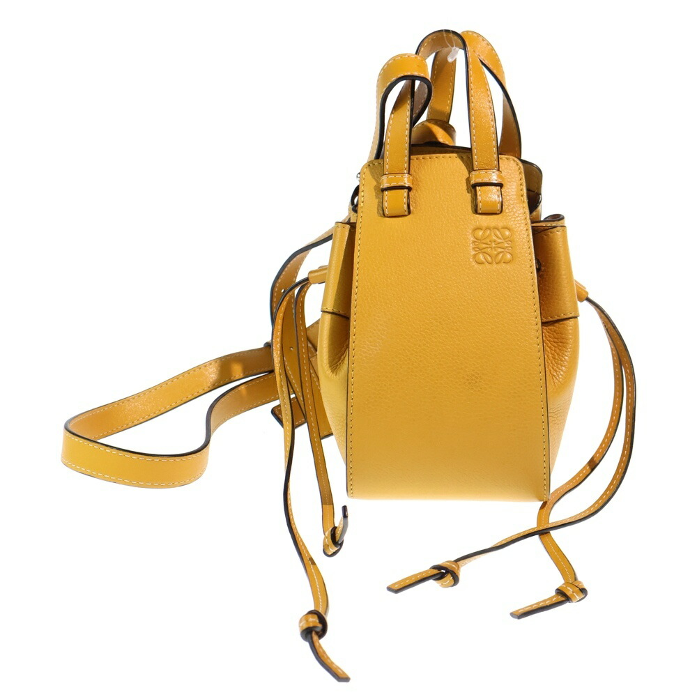 LOEWE(ロエベ) ハンモック ミニ ショルダーバッグ ミニバッグ イエロー レザー シルバー金具【中古】【程度A】【カラーイエロー】【取扱店舗BRING梅田茶屋町店】