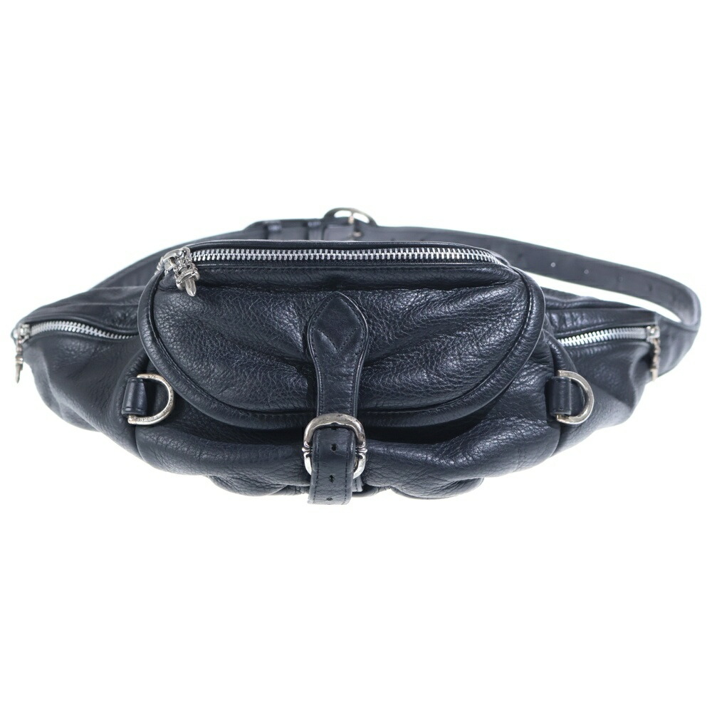 CHROME HEARTS(クロムハーツ) #1 SNAT PACK スナットパック ダガージップ ガンスリンガーベルト レザーウエストバッグ 黒いこと BCA378【中古】【度合いB】【色つや黒いこと】【取りまわしバス発着場渋谷】