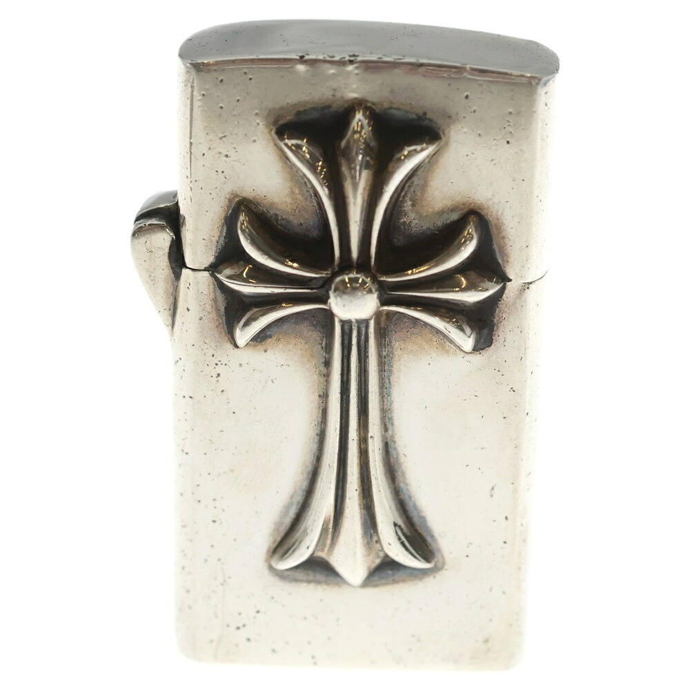 CHROME HEARTS(クロムハーツ) ZIPPO LIGHTERZ-V1 V1スモール CH差し交わす ナロージッポライター しろがね色【中古】【座標軸B】【色つやしろがね色】【取りまわしバス発着場BRING心斎橋店】