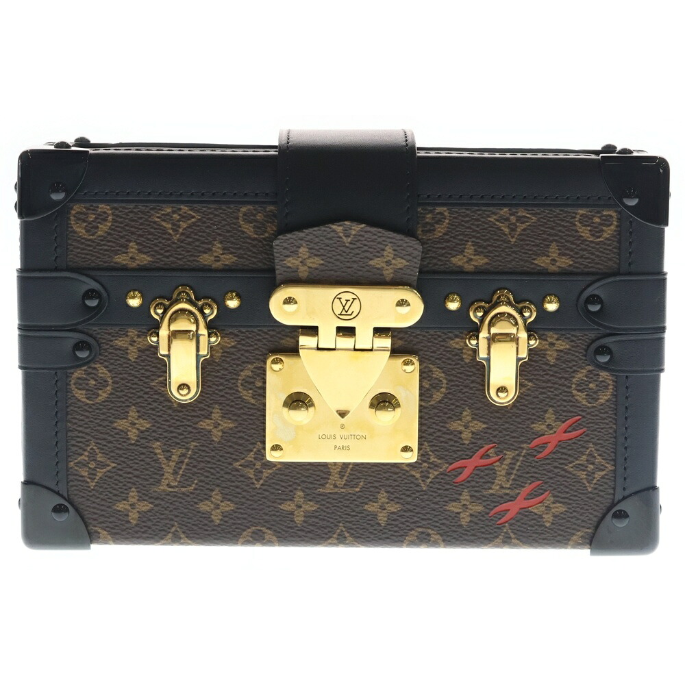 LOUIS VUITTON(ルイヴィトン) 大きさ:- モノグラム プティット マル ショルダーバッグ ブート御徒面子 赤銅色×黒いこと なめし革×PVC M45943 ゴールド金具【中古】【座標軸A】【色つや赤銅色】【取りまわしバス発着場BRING：RED新宿東口店】