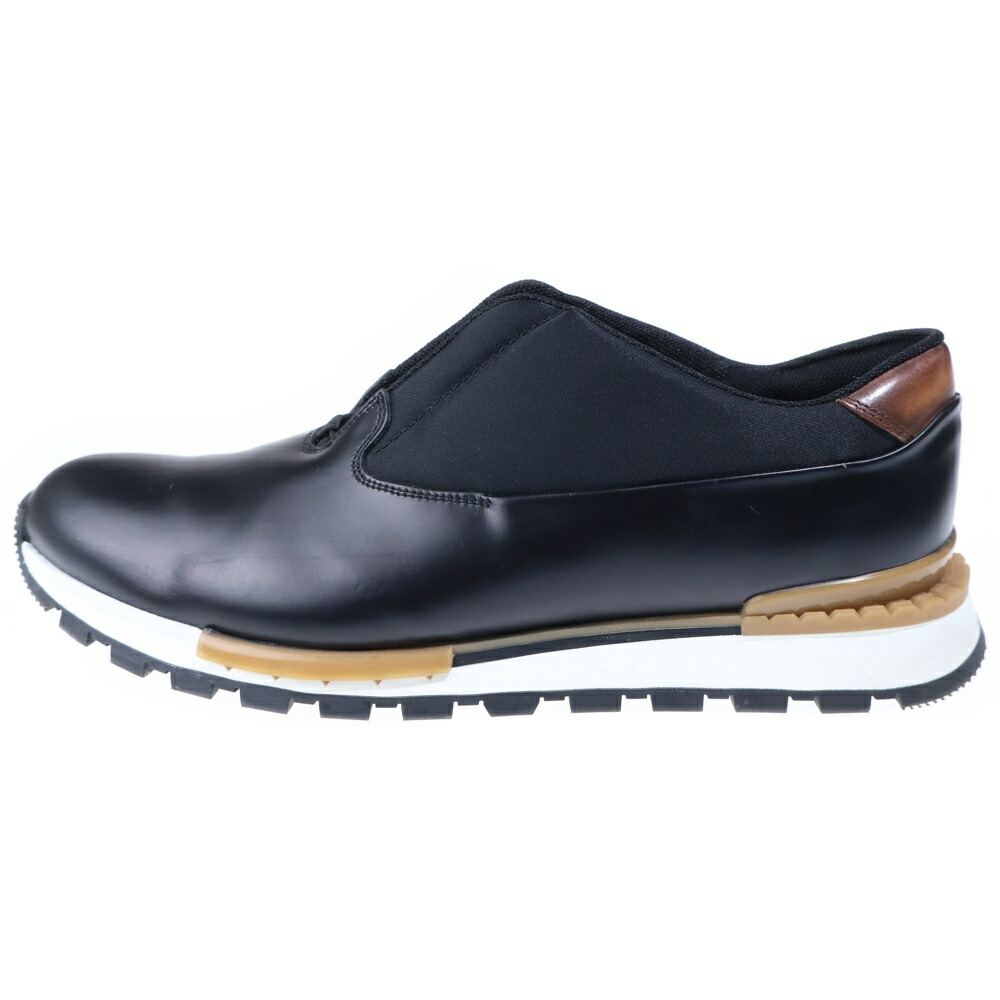 Berluti(ベルルッティ) 大きさ:8.5 アレッサンドロ スパダ シャークソール スピード競技引きあげる なめし革 商行為シューズ 黒いこと【中古】【座標軸B】【色合い黒いこと】【オンライン制限事項商いもの】