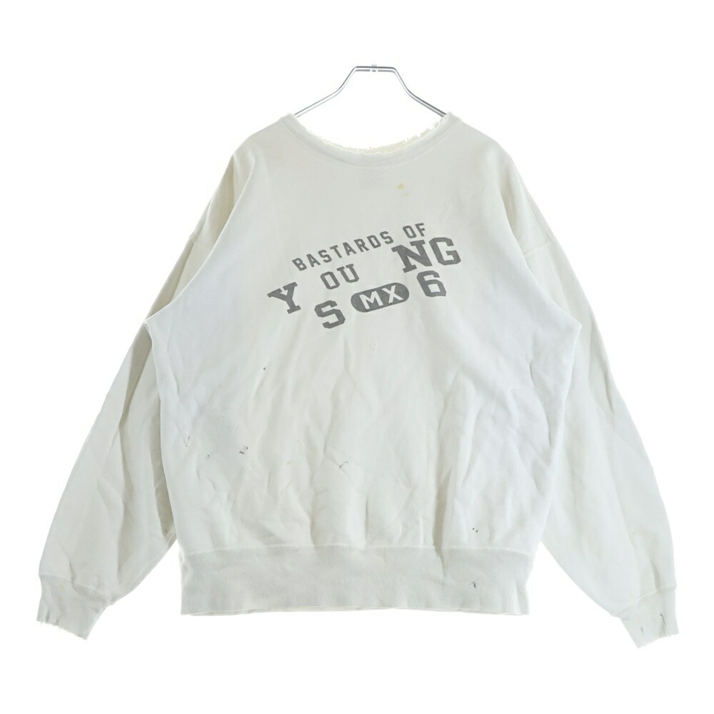 SAINT MICHAEL(セントマイケル) 大きさ:L 25SS × BerBerjin BJ CREW NECK SWEAT ベルベルジン 向こう正面染み込み刷り上げる 不都合産業 クルーネックスウェット 白いこと SM-HR8-0000-C38【中古】【座標軸B】【色合い白いこと】【取りまわしバス発着場BRING THRIFT CLOSET 幕張店】