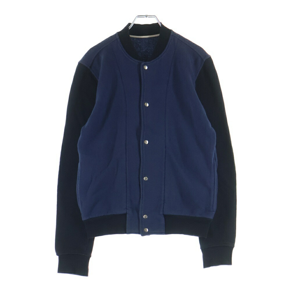 Dior HOMME(ディオールオム) 大きさ:XXS 13SS Bomber Varsity Jacket ボン赤ちょうちん スタジャン 黒いこと/青色 363J210Z0333【中古】【座標軸B】【カラーネイビー】【取りまわしバス発着場AWESOME原宿店】