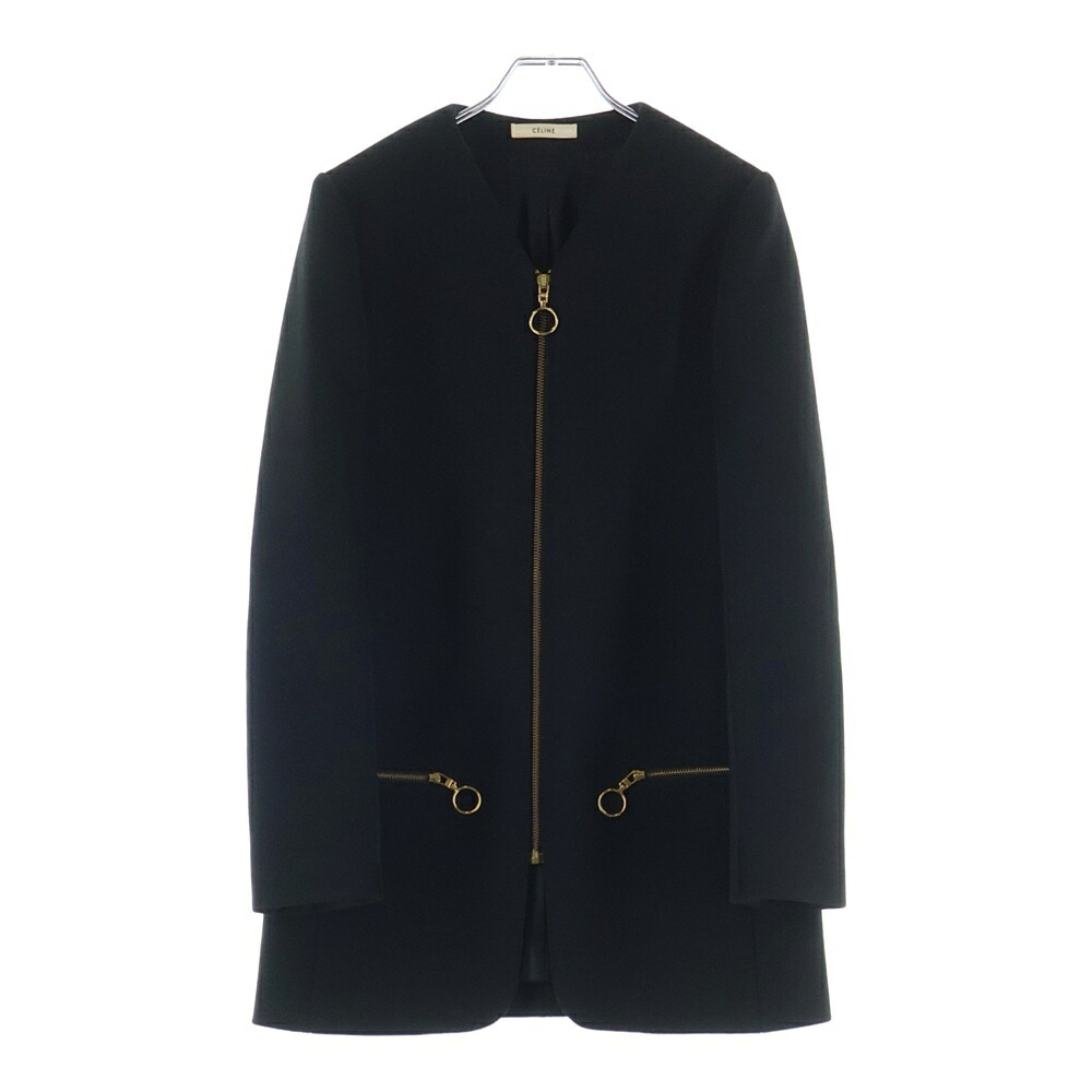 CELINE(セリーヌ) サイズ:34 フィービー期 ジップデザインドレス アセテート ポリエステル ブラック【中古】【程度B】【カラーブラック】【取扱店舗AWESOME原宿店】｜ブランド買取・販売　BRING