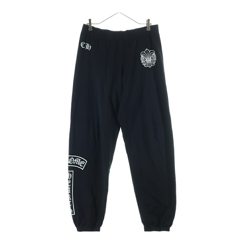 CHROME HEARTS(クロムハーツ) 大きさ:L OLD SWEAT PANT 年寄りの 太陽面爆発 刷り上げる 流汗 ロングズボン下 黒いこと【中古】【座標軸B】【色つや黒いこと】【取りまわしバス発着場BRING仙台店】