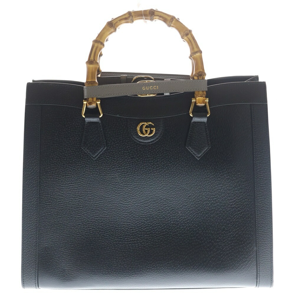 GUCCI(グッチ) 大きさ:- ダイアナ 2WAY御徒面子 トートバッグ ハンドバック ショルダーバッグ 黒いこと なめし革 678842 ゴールド金具【中古】【座標軸B】【色つや黒いこと】【取りまわしバス発着場原宿】