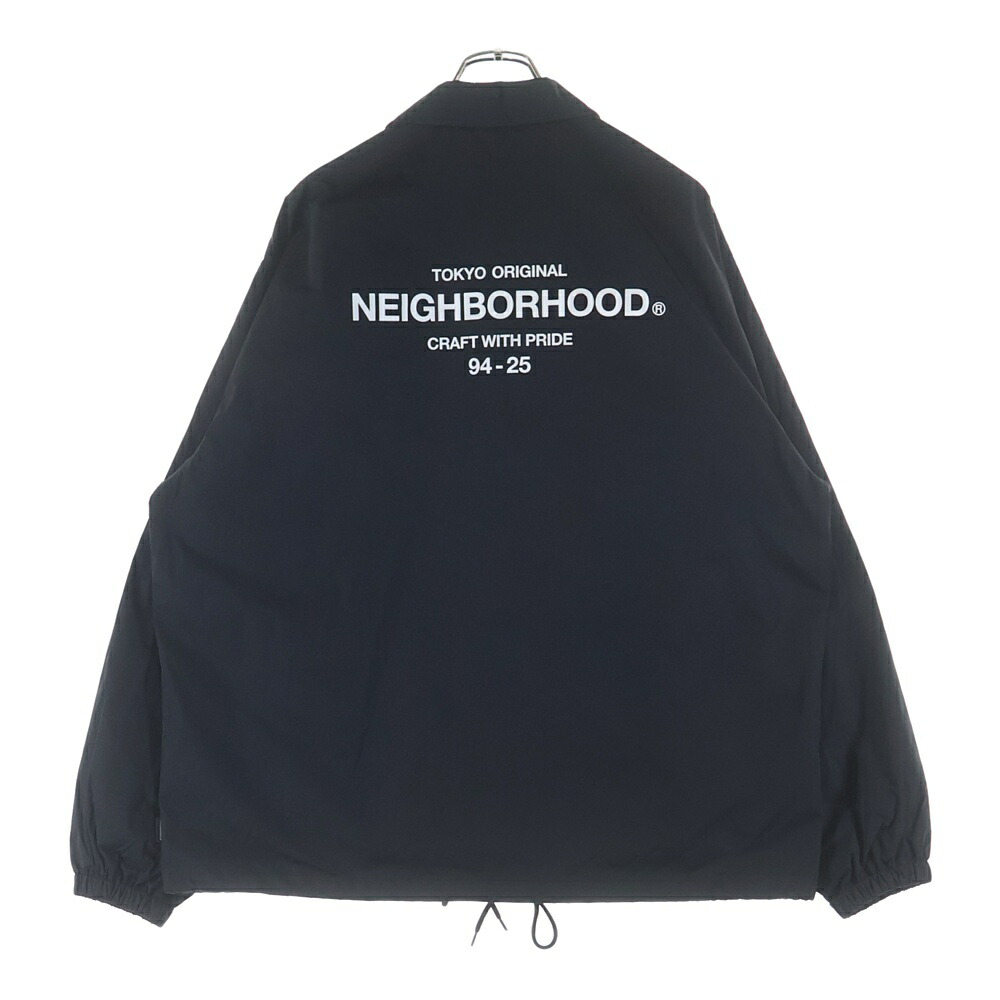 NEIGHBORHOOD(ネイバーフッド) 大きさ:XL 25SS WINDBREAKER JACKET-2 ロゴタイプ刷り上げる ジップポケット ウィンドブレーカー ナイロン 上衣 黒いこと 251TSNH-JKM07【中古】【座標軸B】【色合い黒いこと】【取りまわしバス発着場BRING有楽町マルイ店】