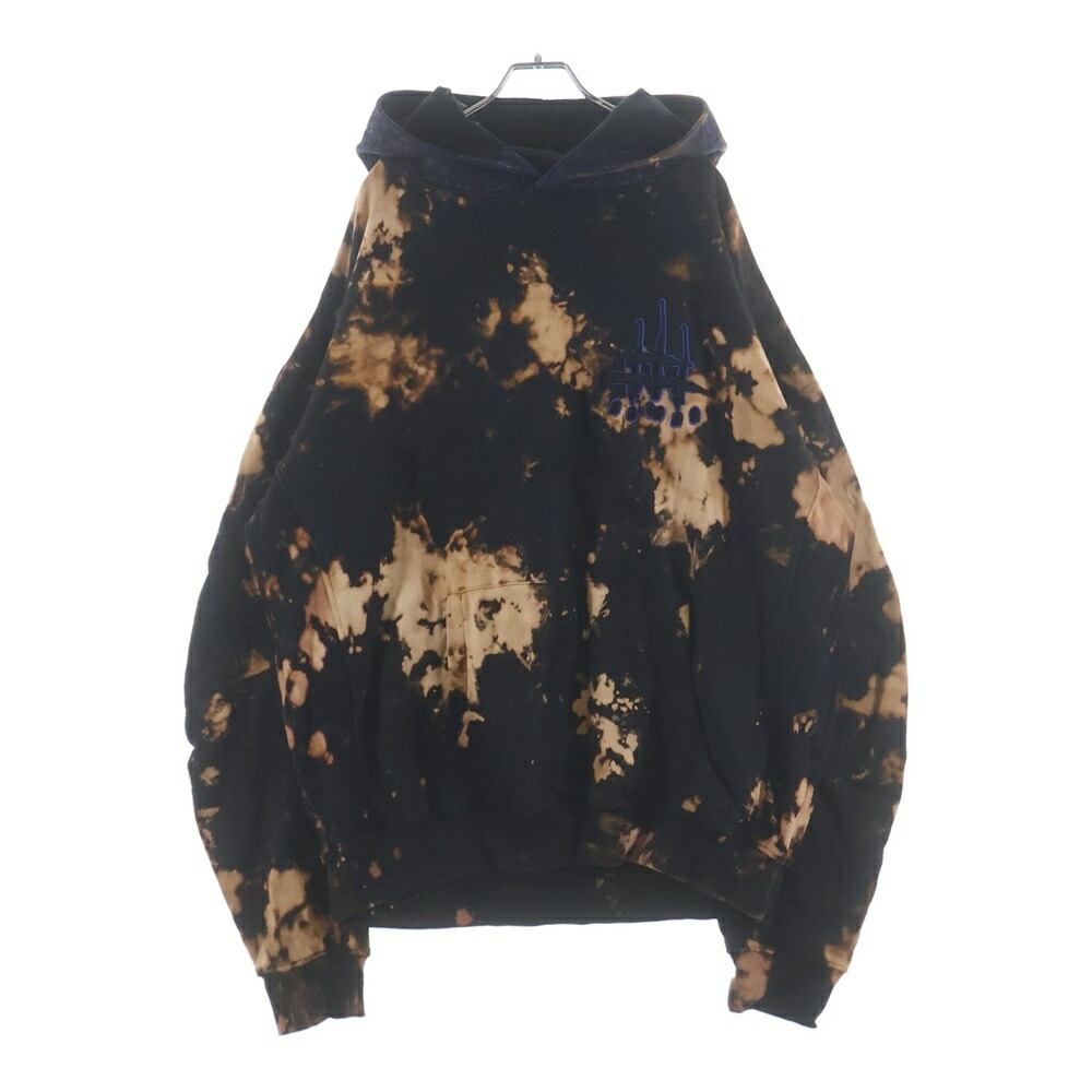 cvtvlist(カタリスト) 大いさ:2 24AW Logo Embroidery Bleach Hoodie 向こう正面ロゴタイプ刺しゅう ブリーチ処理 スウェットプルオーバーパーカー 黒いこと/オレンジ色 240110EP02【中古】【度合いB】【色合い黒いこと】【取りまわしバス発着場BRING京都河原町店】 トップス-パーカー