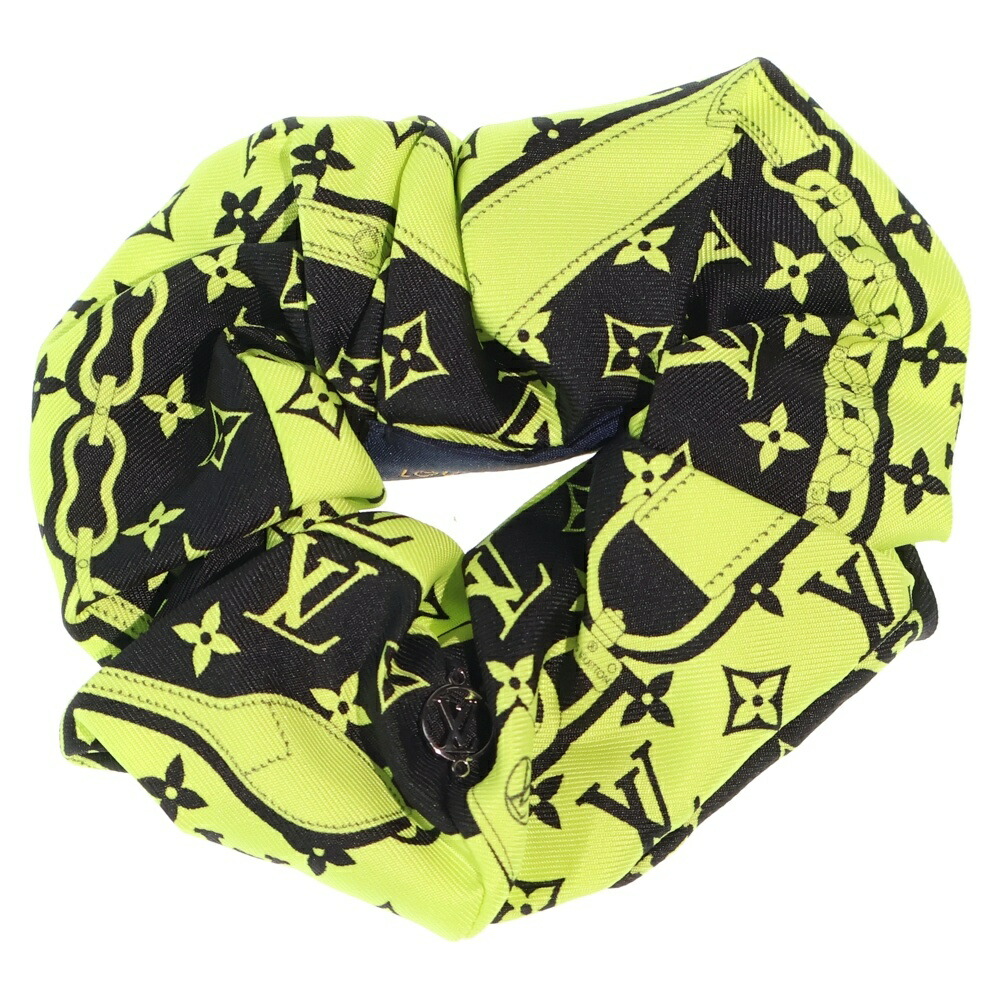 LOUIS VUITTON(ルイヴィトン) 大きさ:- モノグラム コンフィデンシャル シュシュ 髪の毛予防医学 ネオン黄色 M77400【中古】【度合いA】【色つや黄色】【取りまわしバス発着場BRING心斎橋店】
