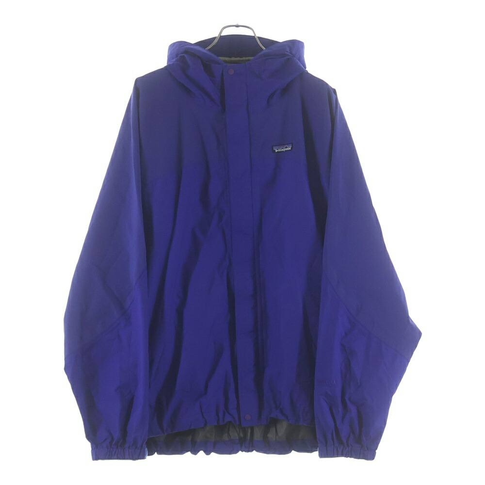 PATAGONIA(パタゴニア) 大きさ:XL 01AW Ether Jacket GORE-TEX イーサージャケット ゴアテックス ロゴタイプ 牟礼パーカー フーディー 独居室レン STY83405F01【中古】【座標軸B】【色合い青色】【取りまわしバス発着場BRING横浜ビブレ店】