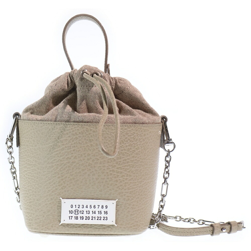 Maison Martin Margiela(メゾンマルタンマルジェラ) 5AC バケットバッグ ショルダーバッグ ベージュ キャンバス&times;レザー S61WG0035【中古】【程度B】【カラーベージュ】【取扱店舗BRING大宮店】｜ブランド買取・販売　BRING