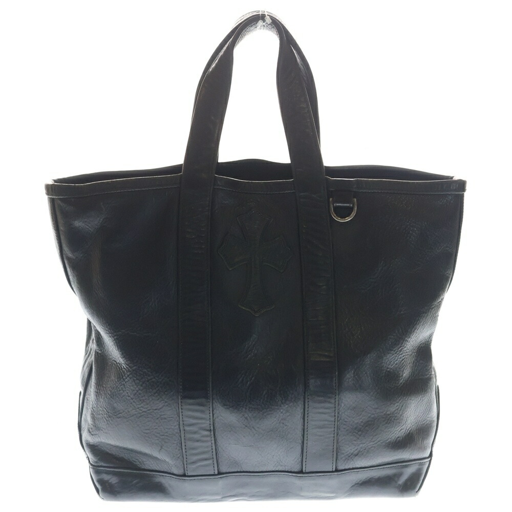 CHROME HEARTS(クロムハーツ) UNITED ARROWS 10Anniversary ユナイテッドアローズ 10周年祝する はりつけ台継ぎ切れ レザートートバッグ 黒いこと【中古】【度合いB】【色つやしろがね色】【取りまわしバス発着場BRING梅田茶屋町店】