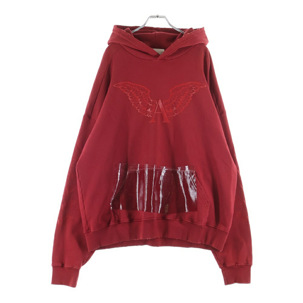 ALEXANDER DIGENOVA(アレキサンダーディジェノバ) サイズ:2 MELT LOCK LOGO HOODIE 960-50019004 メルト ロック ロゴ フーディー パーカー レッド【新古品/中古】【程度S】【カラーレッド】【取扱店舗BRING大宮店】