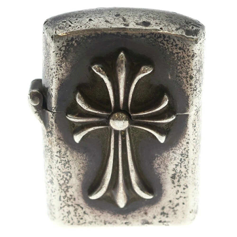 CHROME HEARTS(クロムハーツ) ZIPPO LIGHTERZ-V1 V1スモール CH差し交わす ジッポライター しろがね色 BCA398【中古】【座標軸B】【色つやしろがね色】【取りまわしバス発着場OneStyle新宿店】