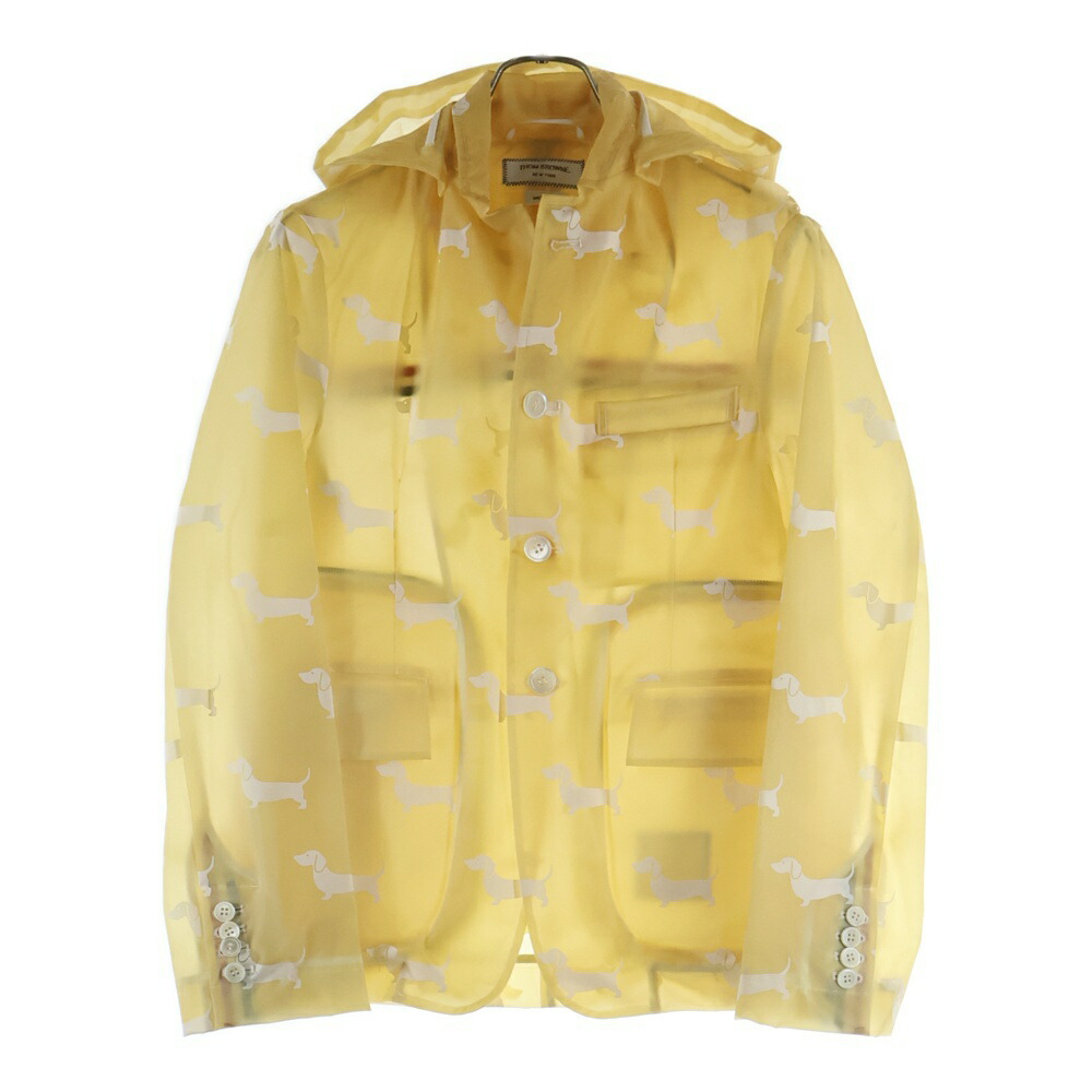 THOM BROWNE(トムブラウン) サイズ:0 Hector Printed Rain Jacket ドッグ総柄 ヘクタープリント レインコートジャケット イエロー【中古】【程度B】【カラーイエロー】【オンライン限定商品】|ブランド買取・販売 BRING