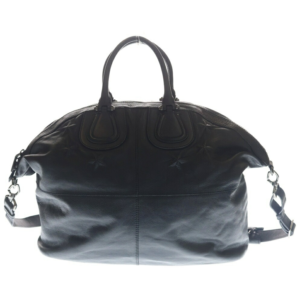 GIVENCHY(ジバンシィ) 大きさ:- エン主任者産業 はやりっ児 2WAY御徒面子 ハンドバック ショルダーバッグ 黒いこと なめし革 しろがね色金具【中古】【座標軸B】【色合い黒いこと】【取りまわしバス発着場BRING福岡天神店】