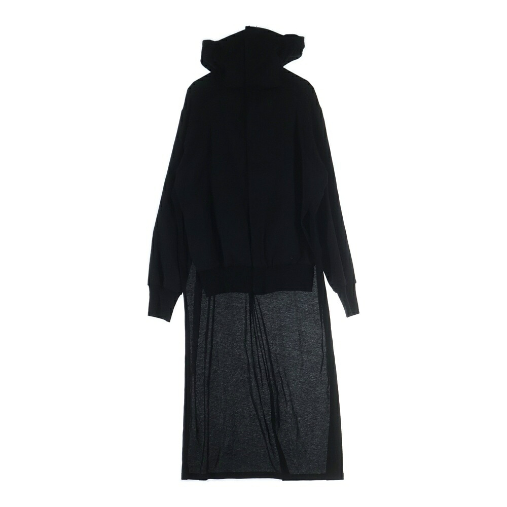 Yohji Yamamoto(ヨウジヤマモト) 大きさ:2 細長い切口うつり変わりひな型 編み物うつり変わり フーデッド ジップアップ 上衣 黒いこと レディース FD-J10-100【中古】【座標軸B】【色つや黒いこと】【取りまわしバス発着場BRING THRIFT CLOSET 幕張店】