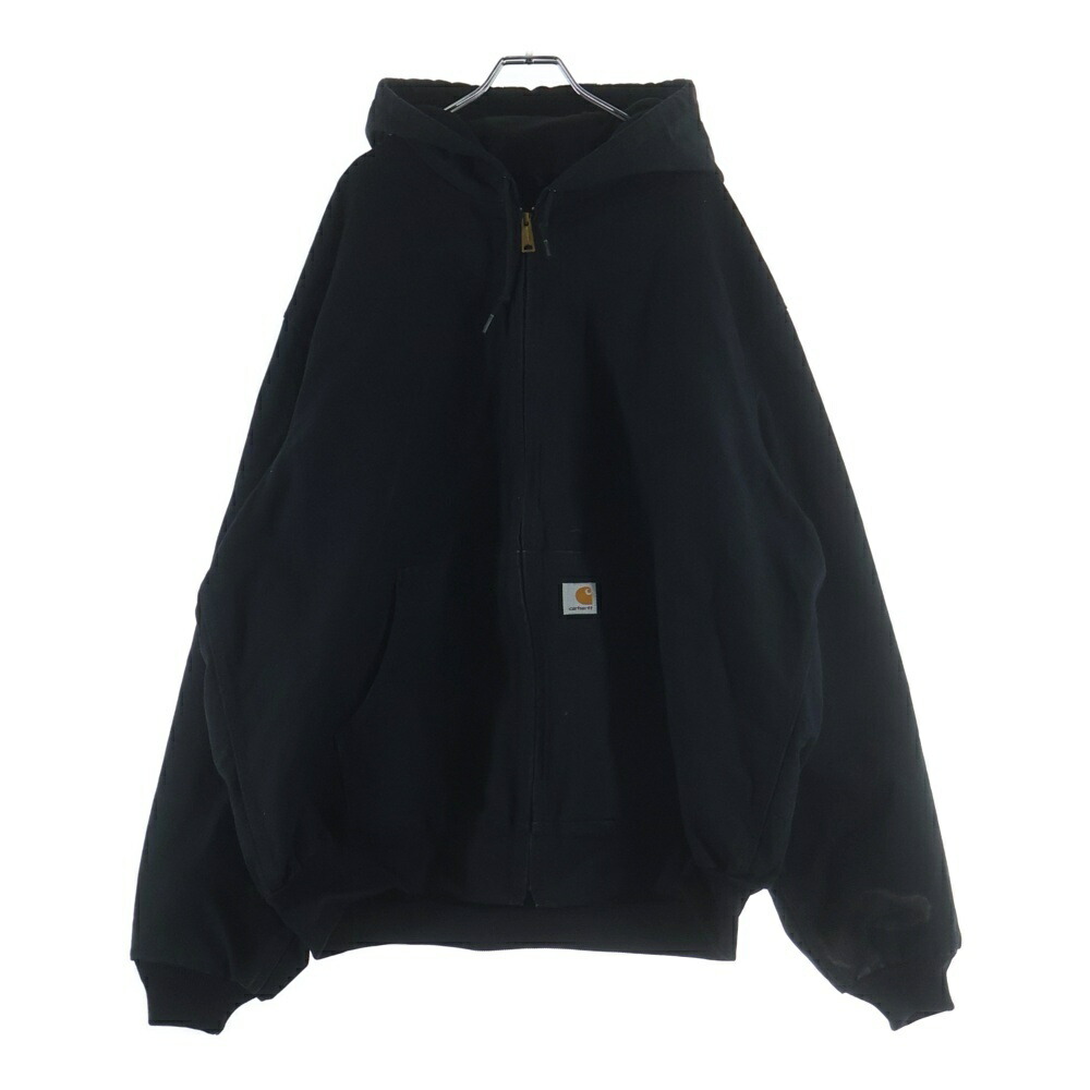 CARHARTT(鉄道車両ハート形) 大きさ:2XL 10S ACTIVE JACKET USA製 活動的上衣 黒いこと J131 BLK【中古】【座標軸B】【色つや黒いこと】【オンライン押さえる商いもの】