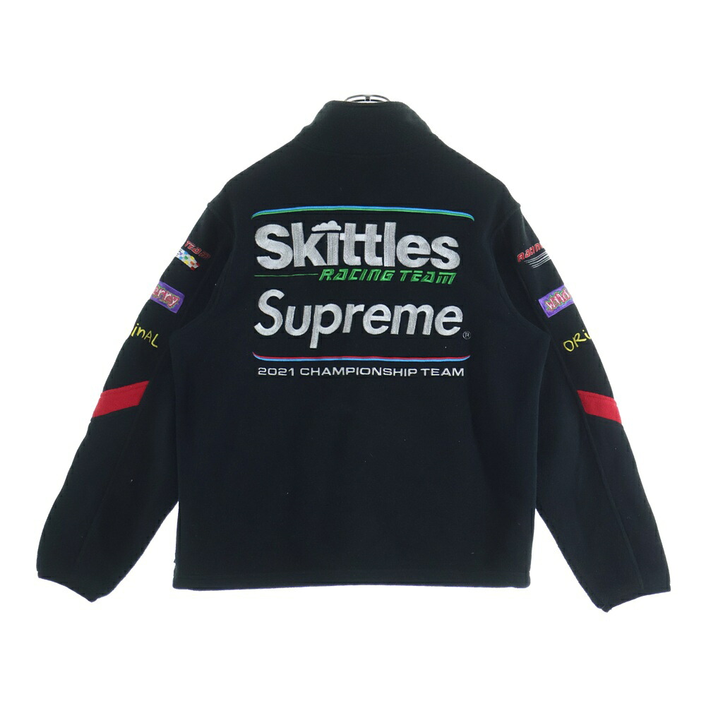 SUPREME(シュプリーム) 大きさ:S 21AW Skittles Polartec Jacket スキットルズ ポーラーテック フリースジャケット 黒いこと【中古】【座標軸B】【色合い黒いこと】【取りまわしバス発着場BRING横浜ビブレ店】