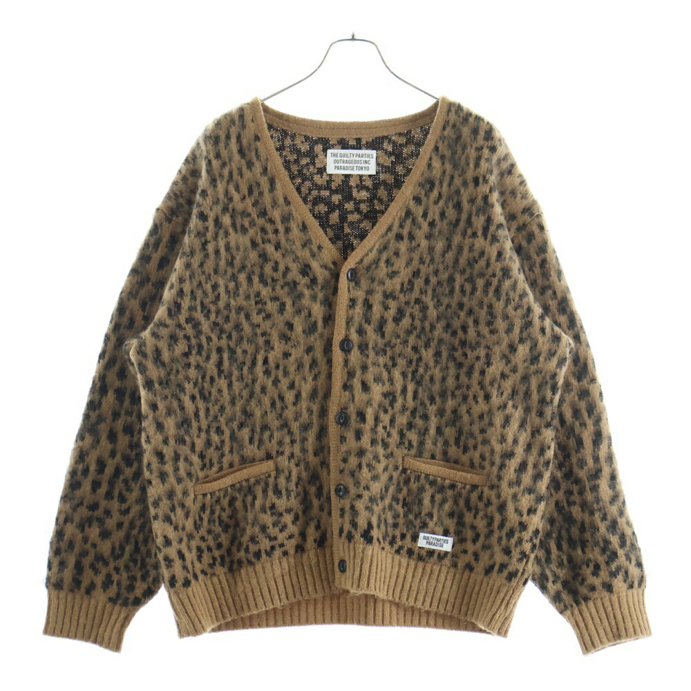 WACKO MARIA(ワコマリア) 大きさ:XL 22AW LEOPARD HEAVY MOHAIR レオパードヘビーモヘアカーディガン 赤銅色【中古】【座標軸B】【色つや赤銅色】【取りまわしバス発着場BRING横浜ビブレ店】