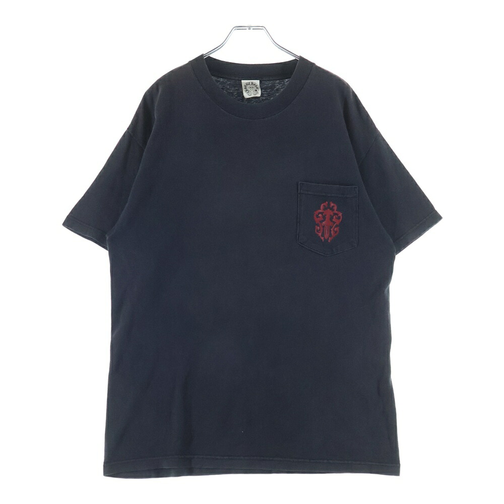 CHROME HEARTS(クロムハーツ) 大きさ:L OLD Dagger Tee 年寄りの模範例 ダガープリント 労働者の一団素っ首半袖プルオーバーカットソー 黒いこと【中古】【座標軸B】【色つや黒いこと】【取りまわしバス発着場BRING札幌店】