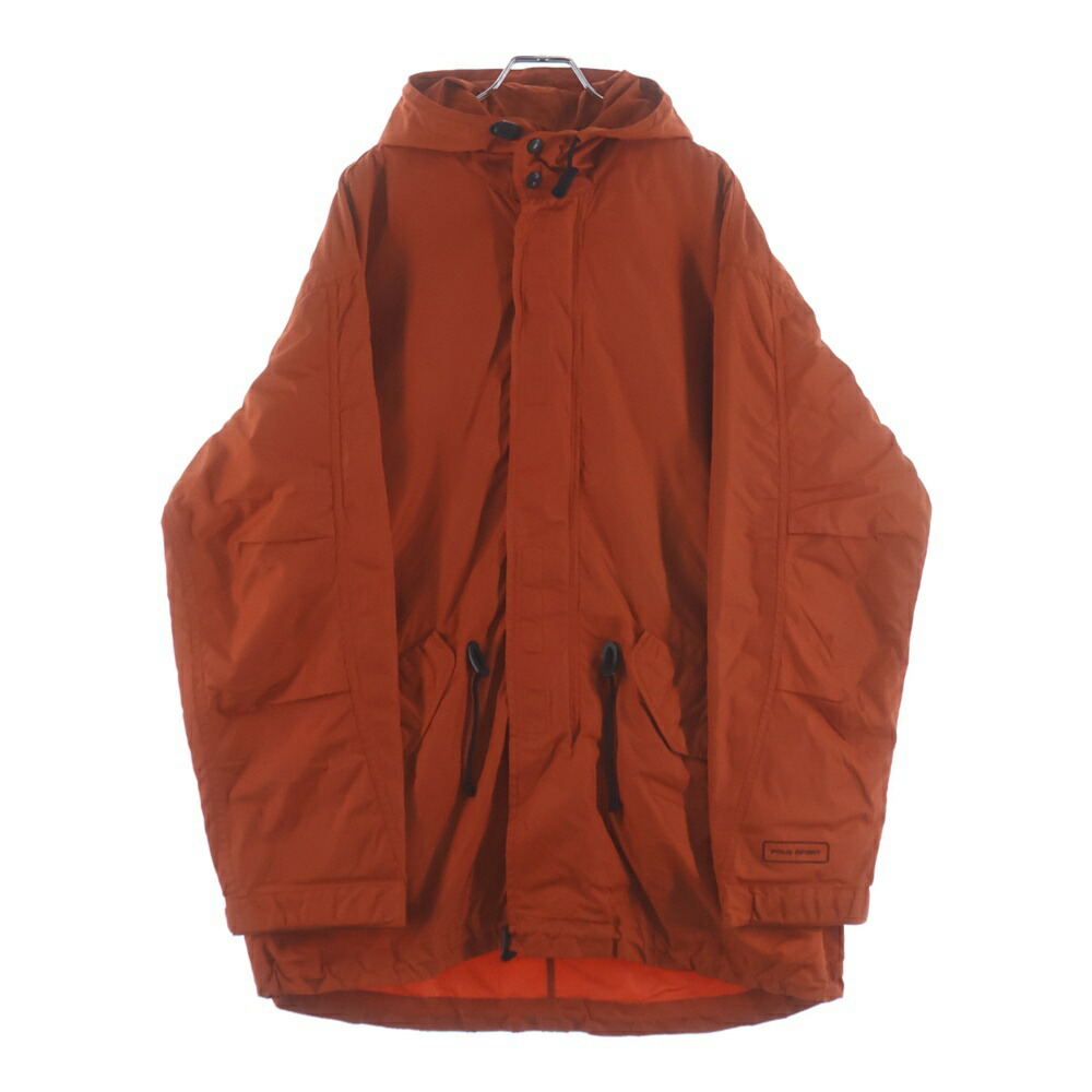 POLO SPORT RALPH LAUREN(ポロスポーツラルフローレン) 大いさ:M NYLON ZIP UP JACKET ラインドライブ付き添い人 ナイロン ボンネット 上衣 オレンジ色【中古】【度合いB】【色合いオレンジ色】【オンライン制限事項商いもの】 コート・ジャケット-メンズファッション